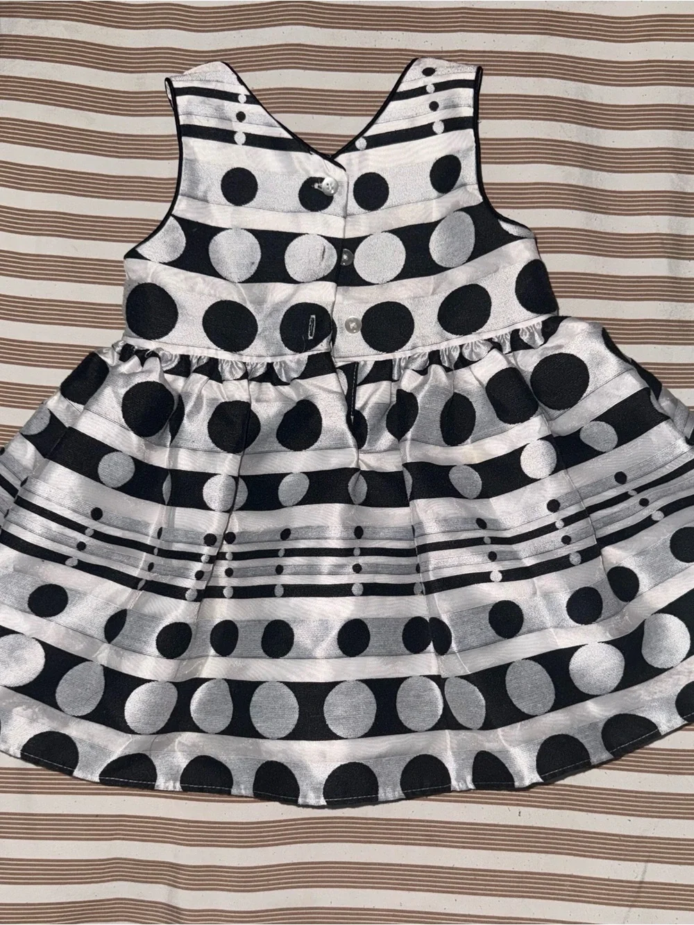 marmellata Black and White Polka Dot Formal Dress for Girls